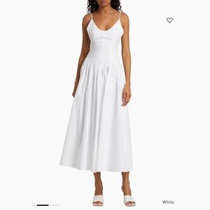 EUC STAUD Dena Drop-Waist Midi-Dress